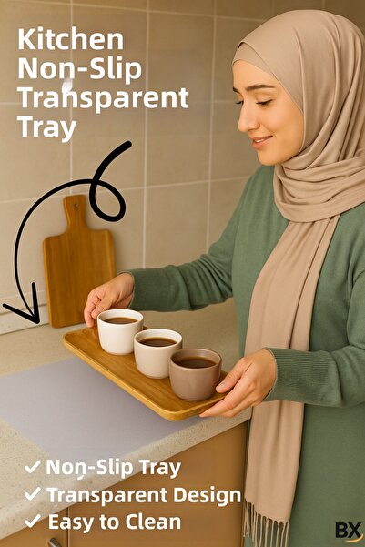 SORA GROUP Kitchen Cabinet Drawer Anti-Slip Shelf Cover Transparent, Waterpro...