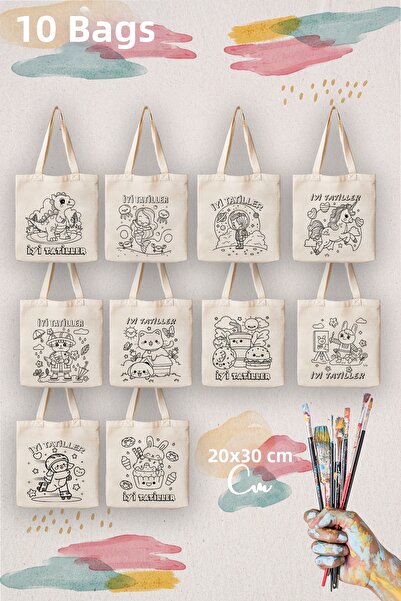 ÇANTAPAK مجموعة من 10 حقائب تلوين ذات طابع عطلة عيد ميلاد سعيد - حقائب أنشطة ...