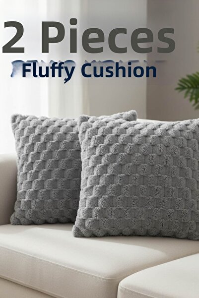 Dantelux 2 Plush Pillows (40X40 cm) with Checkerboard Motif