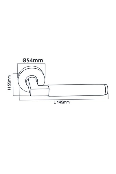Karan Porselen Alfa Badge Luxury Exterior Door Handle (Yale) Chrome (Set for 1 Door)