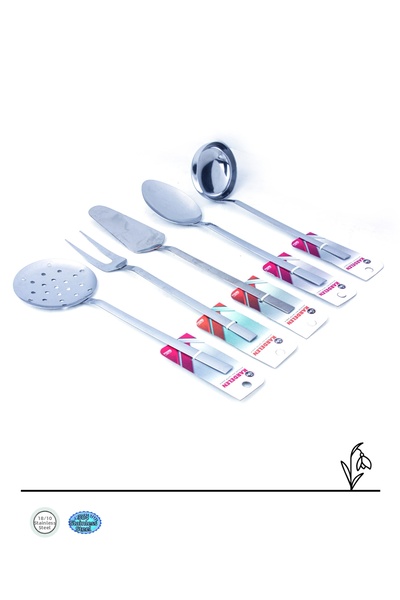 BYKARDELEN 5 Piece Stainless Steel Serving Set