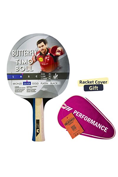 BUTTERFLY Timo Boll Silver Table Tennis Racket Ittf Approved - with Racket Cover