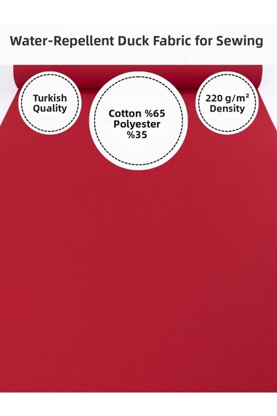 FabricMarket Water Repellent Duck Fabric |   220 G/M² |   65% Cotton 35% Polyester |   180 cm Width |   Durable Fabric for Sewing