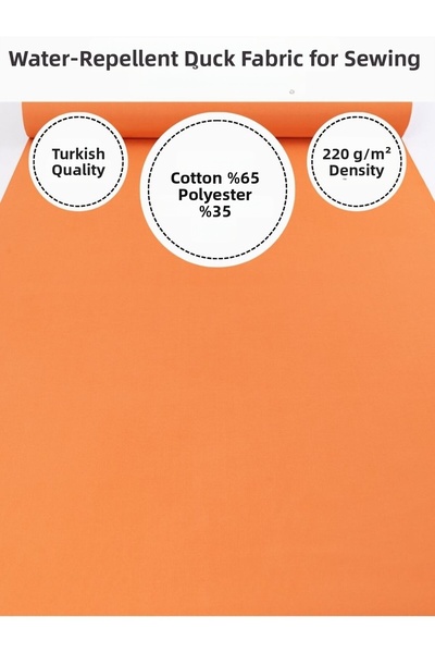 FabricMarket Water Repellent Duck Fabric |   220 G/M² |   65% Cotton 35% Polyester |   180 cm Width |   Durable Fabric for Sewing