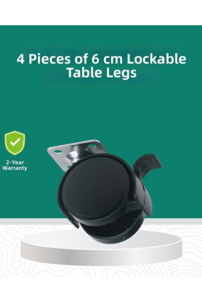 ZERO LAND مجموعة عجلات قابلة للقفل لحماية الأرضيات من NHRHLS (125108) 6 سم