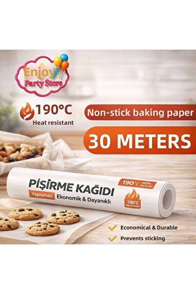 Enjoy Party Store 30 Meter Fireproof Non-Stick Oil Baking Paper - 1St Quality...