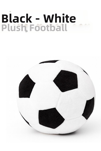 esdishopping Plush Football Ball Black-White Soft Plush Ball 20X20Cm