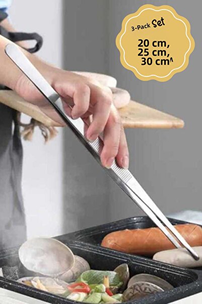 SODELICIOUS COFFEE TEA 3-Piece Flat Decor Tweezers Set (3Ddc-20) 1/20 cm 1/25 cm 1/30 cm