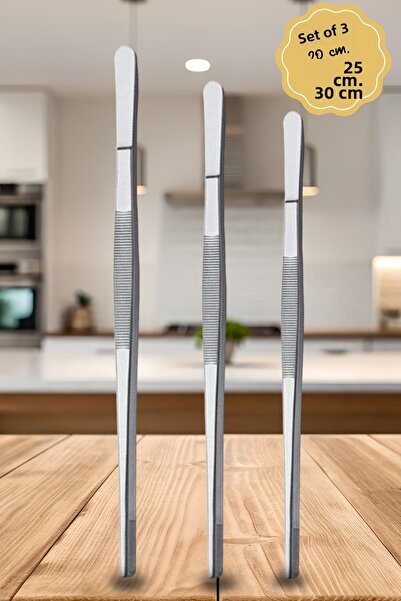 SODELICIOUS COFFEE TEA 3-Piece Flat Decor Tweezers Set (3Ddc-20) 1/20 cm 1/25 cm 1/30 cm