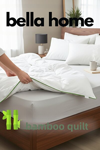 Bella Home Double Wool Quilt - 195X215 cm - White with Original Linen Bag