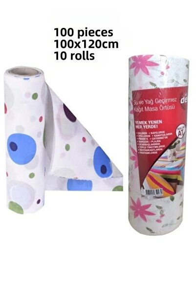 Kapris Față de masă de unică folosință 100x120cm 12 metri 100 bucăți (10 role...