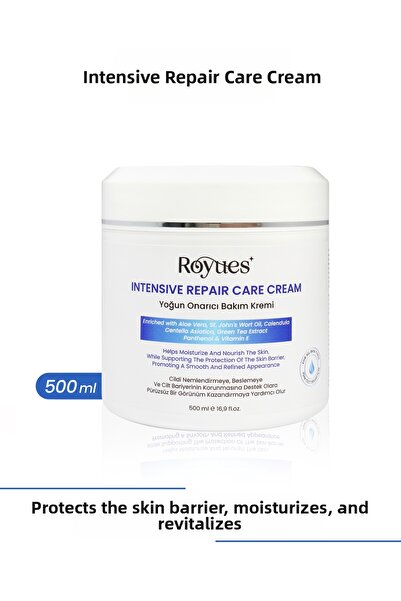 Royues كريم مرطب مهدئ ومصلح مكثف لليدين والوجه ذو أساس مائي 500 مل حجم مناسب ...