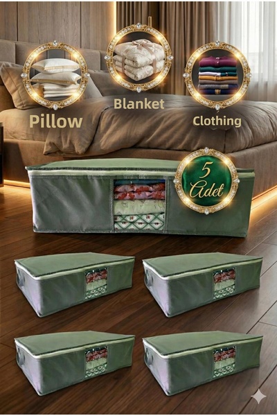 karanihome منظم متعدد الأغراض لأسفل السرير، 5 قطع، حقيبة تخزين الملابس ذات ال...