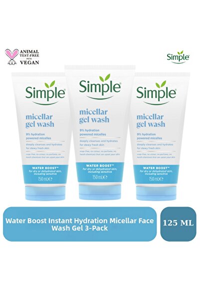 Simple جل تنظيف الوجه ووتر بوست ميسيلار المرطب والمنشط للبشرة الجافة والدهنية...