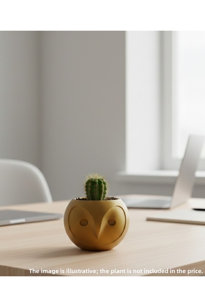 EGATOPTAN Mini Decorative with Gold Owl Figure Cobalt in 6 cm Desktop Office ...