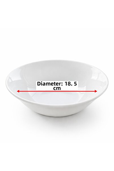 alenked وعاء شوربة من البولي كربونات بمظهر البورسلين 10 قطع 18.5 سم