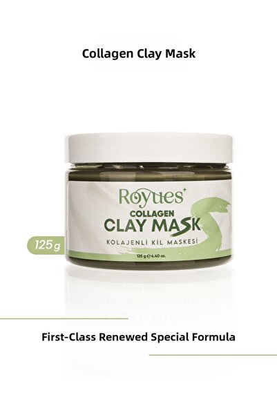 Royues قناع الطين بالكولاجين لتضييق المسام ومضاد للرؤوس السوداء 125 جرام