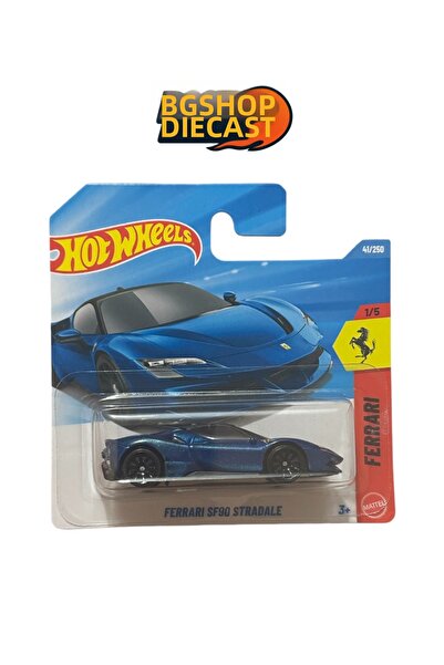 HOT WHEELS 2026 كيس بي - فيراري إس إف 90 سترادالي أزرق - نموذج قابل للتجميع