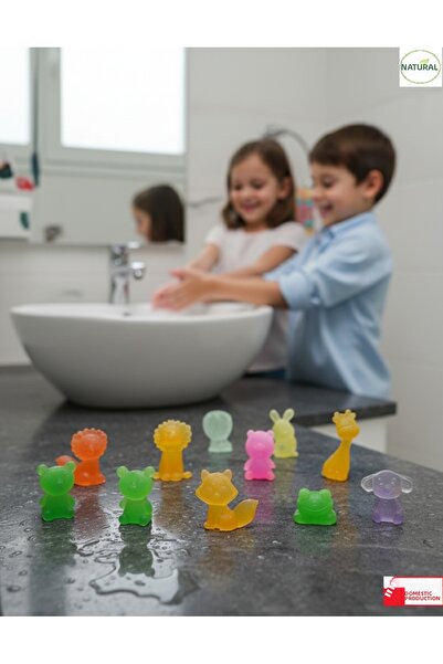 Chikopy صابون غسيل اليدين للأطفال برائحة المانجو، مجموعة صابون على شكل حيوانا...