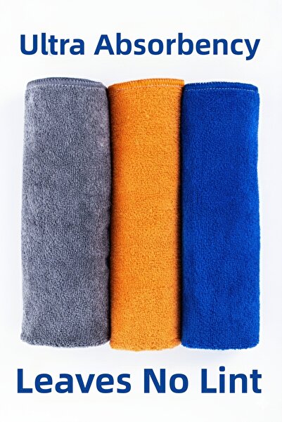 CAQA HOME Πανί στεγνώματος αυτοκινήτου από μικροΐνες 3 τεμαχίων 40x40 εκ., Πα...