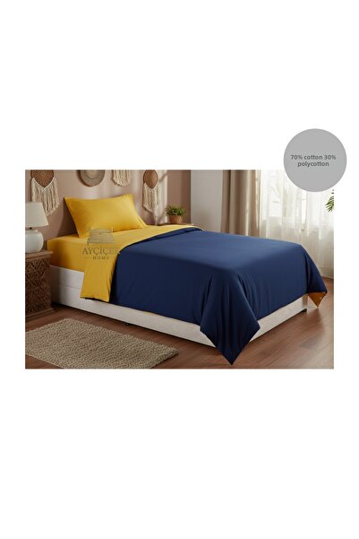 ayçiçek home Set de lenjerie de pat pentru o persoană, cearșaf elastic, dimen...