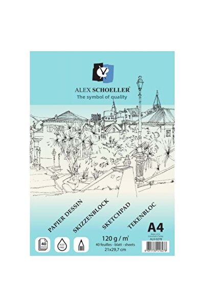 Alex Schoeller Caiet de schițe spiralat 120 gr. 40 yp. A4