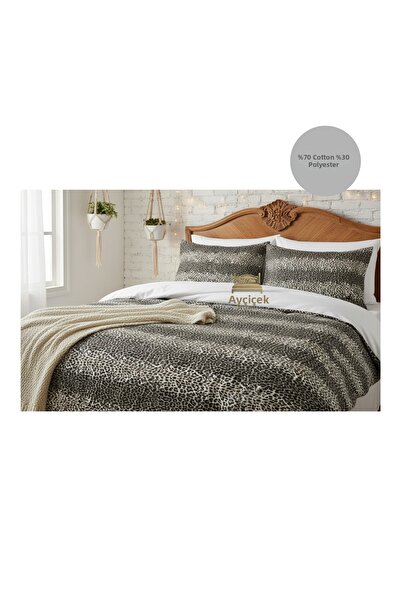 ayçiçek home طقم غطاء لحاف لشخص واحد وملاءة بدون مطاط ومقاس 120/200 وطباعة جل...