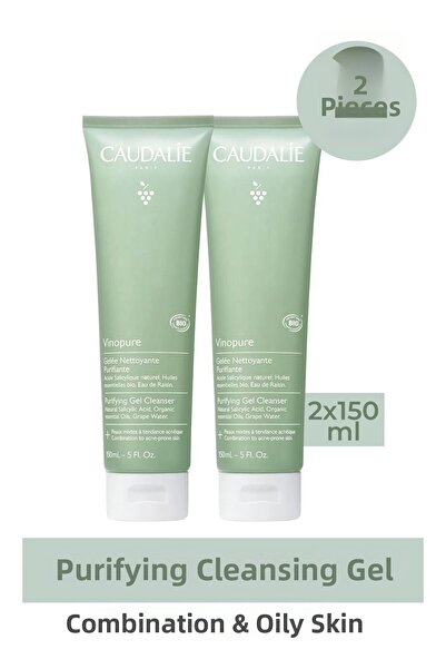 Caudalie Vinopure Nettoyante Purifiante Gel 150 ml 2 Pieces