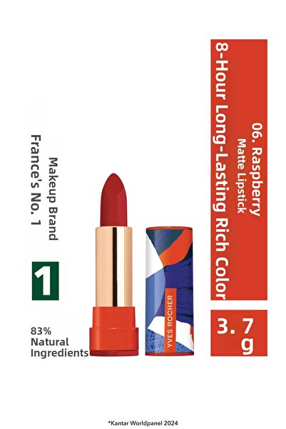 Yves Rocher أحمر شفاه غير لامع فعال لمدة 8 ساعات - 06التوت-3.8g-84215