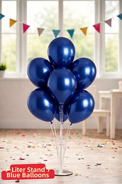 Baloncu Nene Suport pentru baloane 70 cm 7 bucăți 7 bucăți baloane albastre s...
