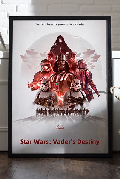 Duvarda Αφίσα Star Wars με μαύρο ξύλινο πλαίσιο, ζωγραφική τοίχου ταινιών