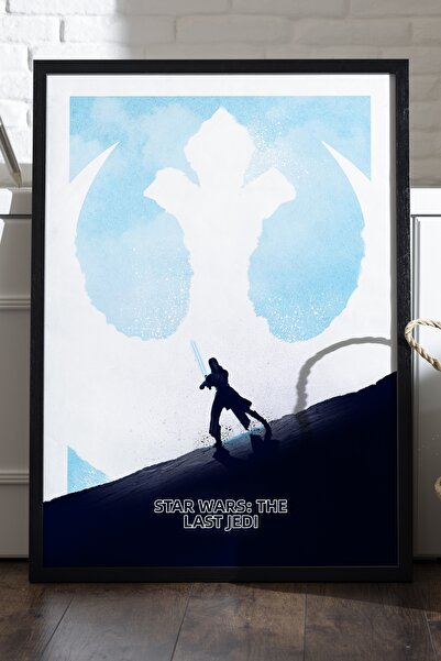 Duvarda Αφίσα Star Wars με μαύρο ξύλινο πλαίσιο, ζωγραφική τοίχου ταινιών