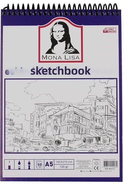 Generic Brand Sketchbook A5 120 g 50 Sheets Ring Bound