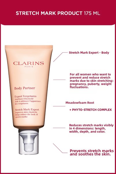 Clarins كريم بودي بارتنر إكسبرت لعلامات التمدد 175 مل