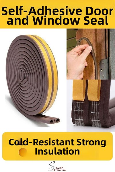 Dekals Brown Door and Window Tape Wind Cold Cutting Insulation Sealant 2.5 X 2 = 5 m