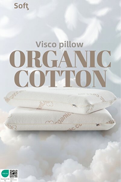 Pillow Market Ορθοπεδικό μαξιλάρι Visco από βιολογικό βαμβάκι - 100% φυσικό β...
