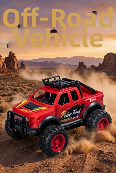 craftivio سيارة لعبة ذات عجلات كبيرة تعمل بالاحتكاك 4×4 جيب للطرق الوعرة - مر...