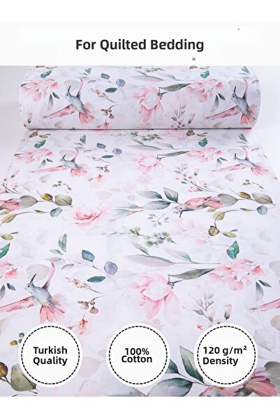 FabricMarket Colorful Printed Ranforce Fabric – 100% Cotton Bedding Fabric, 2...