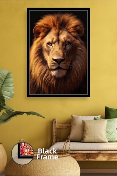 KOSS Dijital Pictură cu leu, față de leu masculin, tematică animală, pictură ...