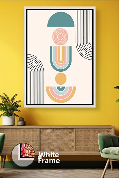 KOSS Dijital Decor de perete boem cu model geometric pastel, pictură pe pânză...