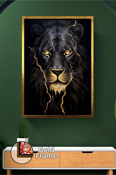 KOSS Dijital Pictură murală cu figură de leu, putere, lider, prestigiu, temat...