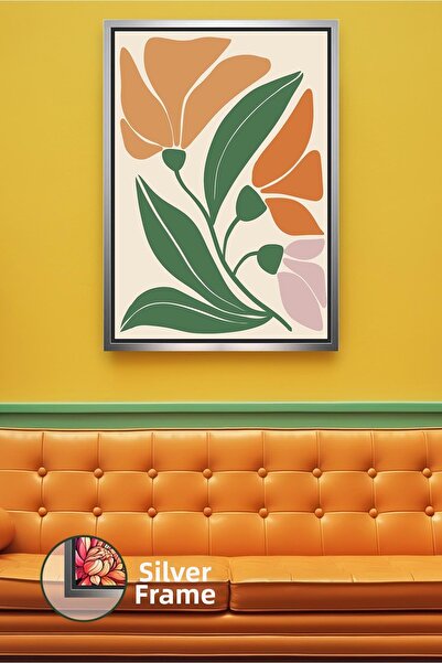 KOSS Dijital Pictură pe pânză înrămată, în stil boho, cu model floral, decor ...