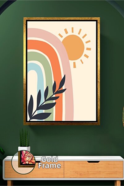 KOSS Dijital Дъга от цветни листа Детайлна декорация за стена в бохемски стил...