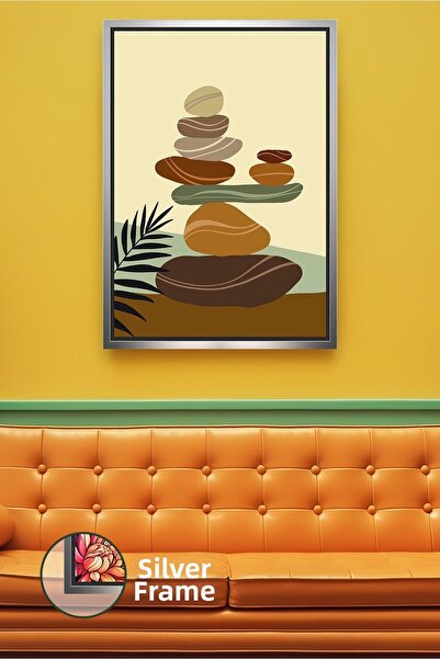 KOSS Dijital Decor de perete în stil boho, abstract, boem, cu figuri de echil...