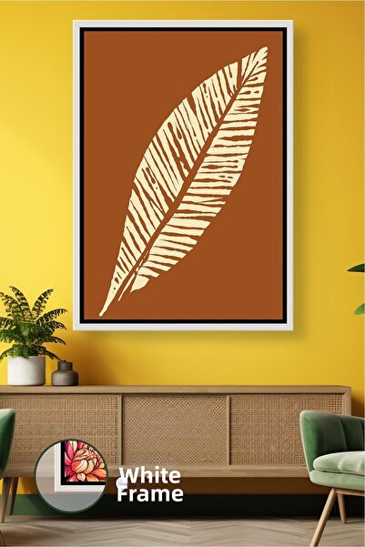 KOSS Dijital Decor boem cu model de frunze tropicale, în stil natural, în ton...