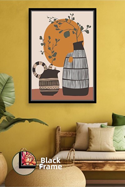 KOSS Dijital Διακόσμηση τοίχου με μοτίβο βάζου Bohemian Στιλ Boho Floral Μοντ...