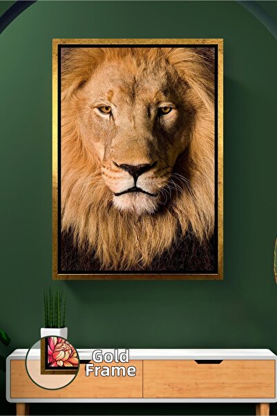 KOSS Dijital Pictură cu leu Decor de perete cu tematică animală Decorare pent...