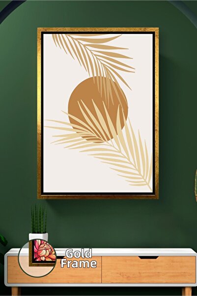 KOSS Dijital Decor natural de perete pentru casă cu frunze de palmier și tonu...