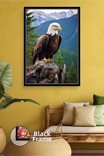 KOSS Dijital Peisaj de munte Figura de vultur pe stâncă Decor natural cu tema...