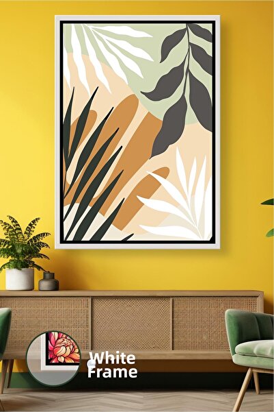 KOSS Dijital Decor de perete natural simplu în stil boho, cu model de frunze,...